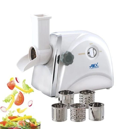 Anex Electric Salad Maker & Vegetable Slicer with 5 Drums (AG-2049) - Win Bachat