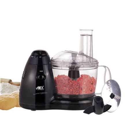 Anex Food Processor with Chopping, Slicing & Shredding Attachments (AG-1141) - Win Bachat