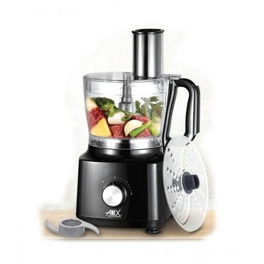 Anex Food Processor with Slicing & Shredding Discs - Black (AG-3140) - Win Bachat