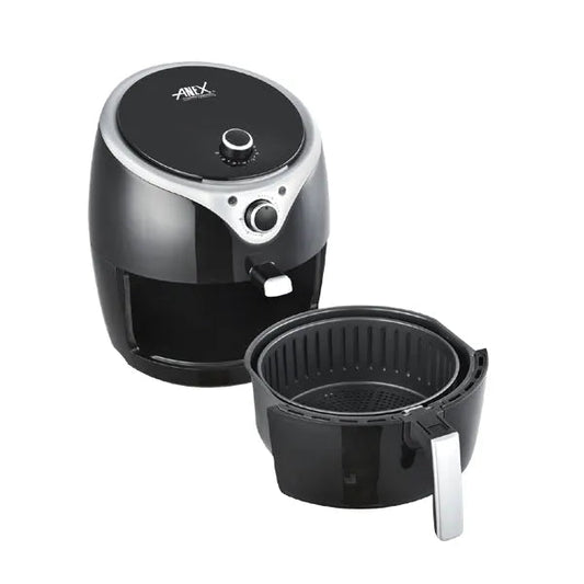 Anex Manual Air Fryer with Pull-Out Basket - Black (AG-2020) - Win Bachat