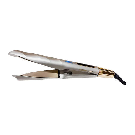 Anex Professional Hair Straightener - White & Gold (AG-7042) - Win Bachat