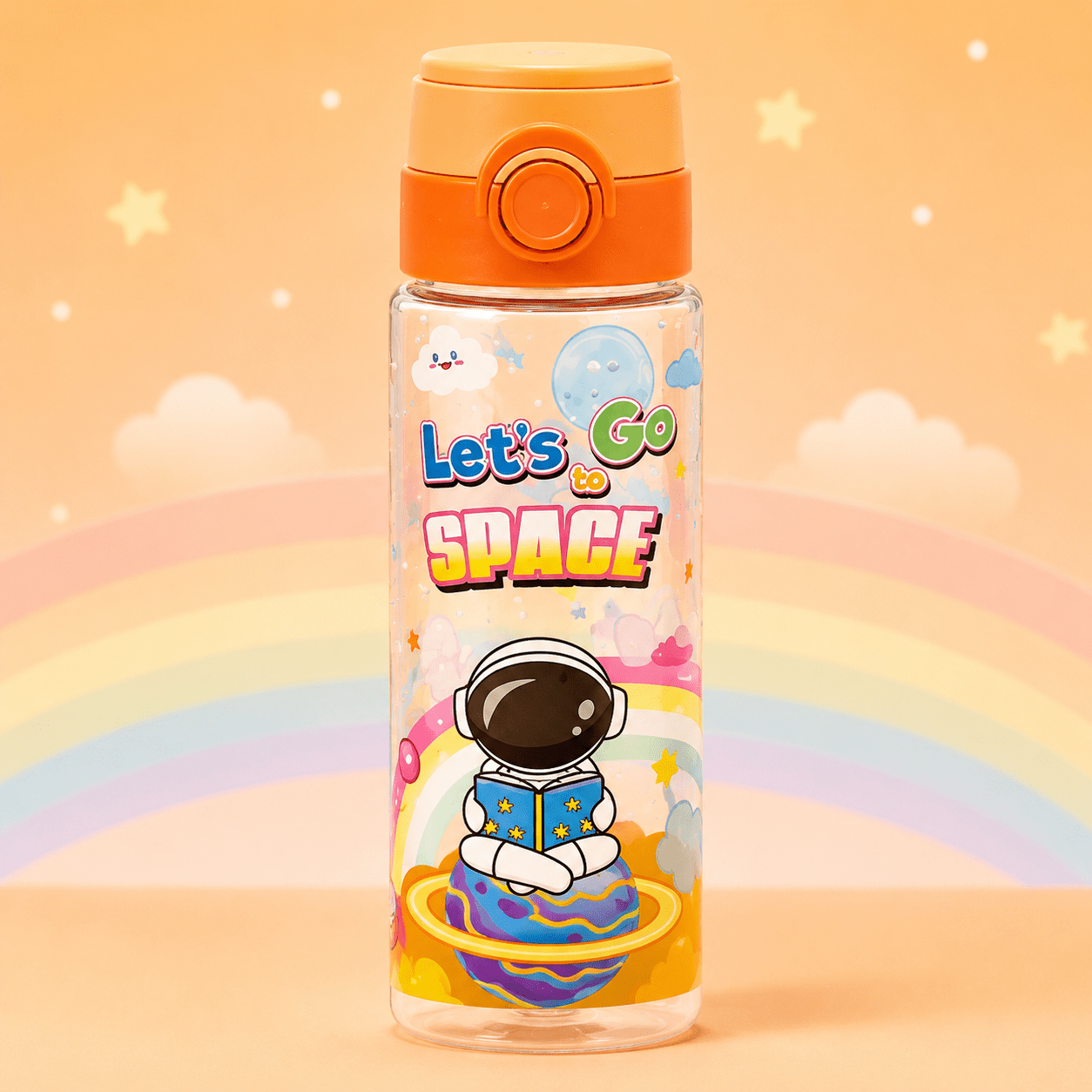 Astronaut Print Kids Flip-Top Water Bottle – 750ml - Win Bachat