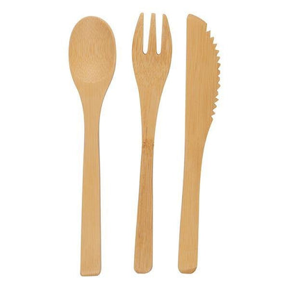 Bamboo ware set (4 spoons 4 knives 4 forks) - Win Bachat