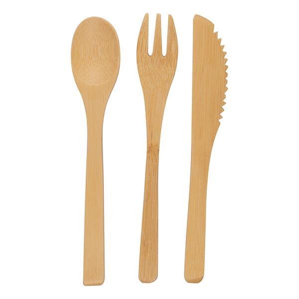 Bamboo ware set (4 spoons 4 knives 4 forks) - Win Bachat