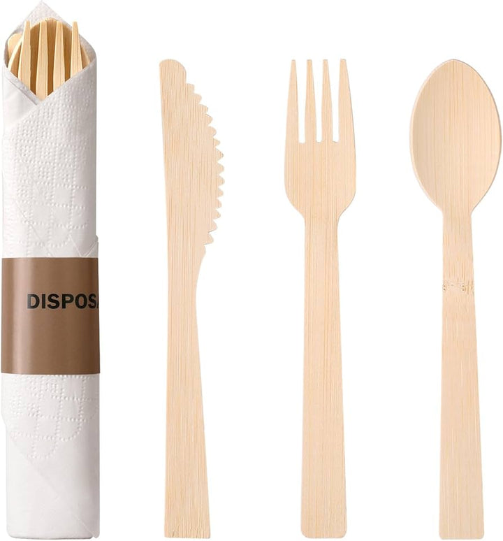 Bamboo ware set (4 spoons 4 knives 4 forks) - Win Bachat