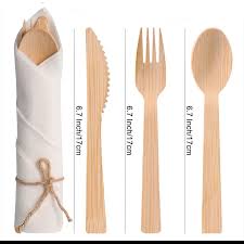 Bamboo ware set (4 spoons 4 knives 4 forks) - Win Bachat