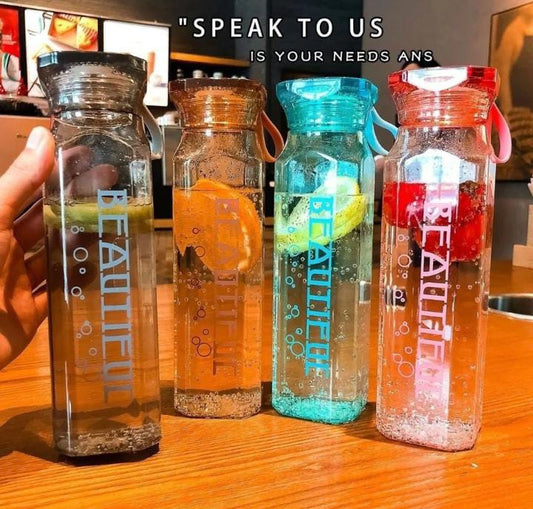 Beautiful Glass water bottle - Win Bachat