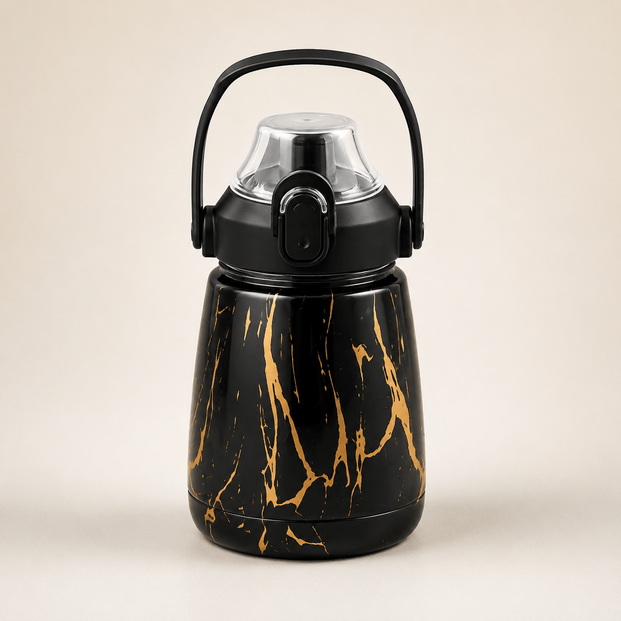 Black Marble Flip-Top Carry Handle Water Bottle – 1400ml - Win Bachat