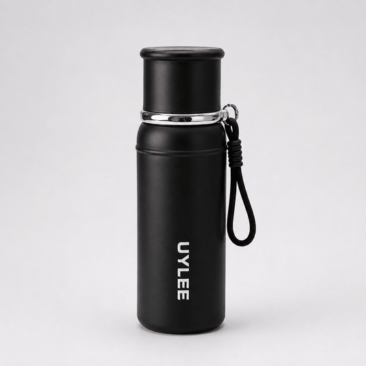 Black Smart Stainless Steel Bottle - Win Bachat