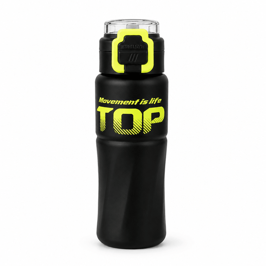 Black Sport Flip Lock Bottle - Win Bachat