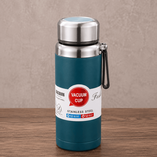 Blue Cup-Style Stainless Steel Bottle - Win Bachat