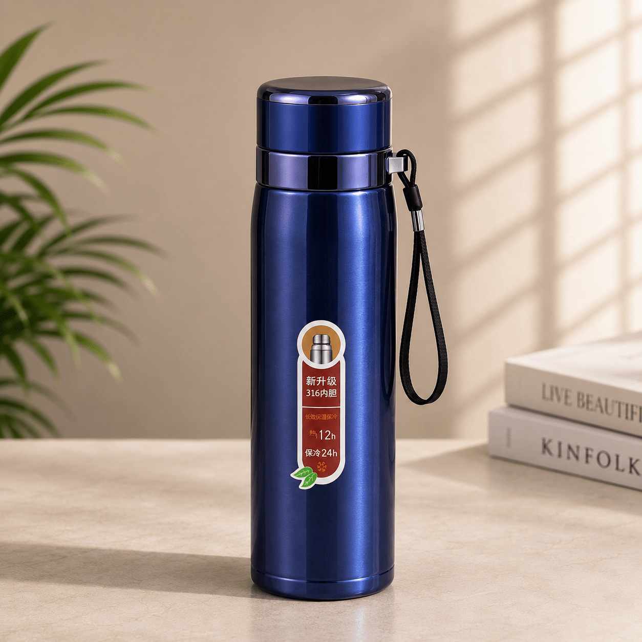 Blue Expedition Stainless Steel Bottle - Win Bachat