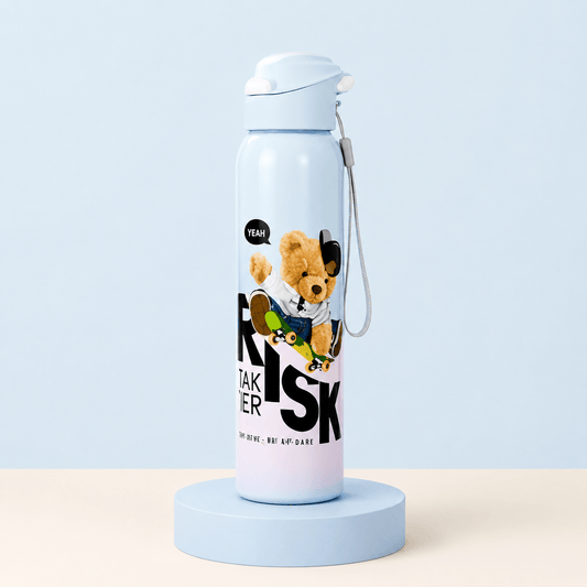Blue Kids One-Touch Water Bottle - Win Bachat