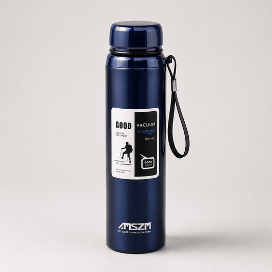 Blue Slim Travel Stainless Steel Bottle - Win Bachat