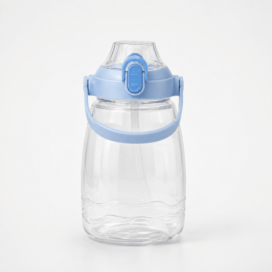 Blue Sports Water Bottle with Carry Handle - Win Bachat
