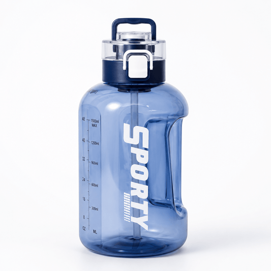 Blue Sports Water Bottle with Handle – 1500ml - Win Bachat