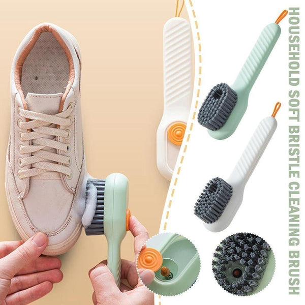 Buy 1 Get 1 Free Cleaning button Brush With Soap Dispenser - Win Bachat