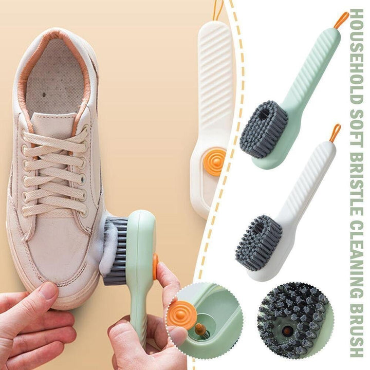 Buy 1 Get 1 Free Cleaning button Brush With Soap Dispenser - Win Bachat