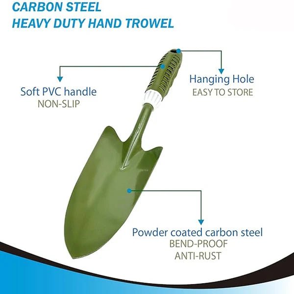 Carbon Steel Heavy Duty Hand Shovel – Garden Digging Tool - Win Bachat