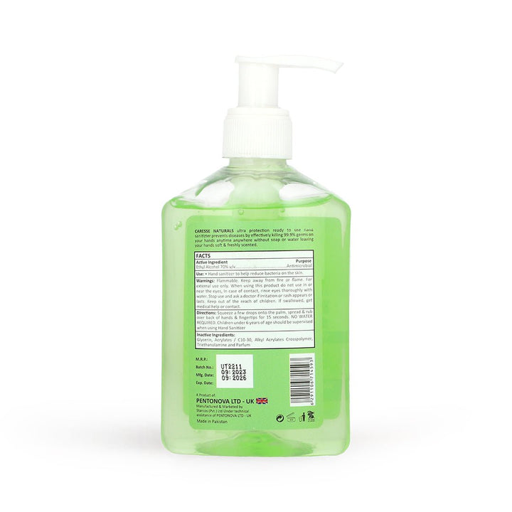 CARESSE NATURAL HAND SANITIZER SOOTHING ALOE VERA - 250ml - Win Bachat