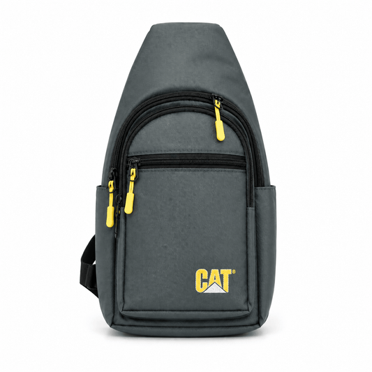 CAT Brand Chest Sling Bag Features A Durable Design Suitable For Travel And Outdoor Activities - Gray - Win Bachat