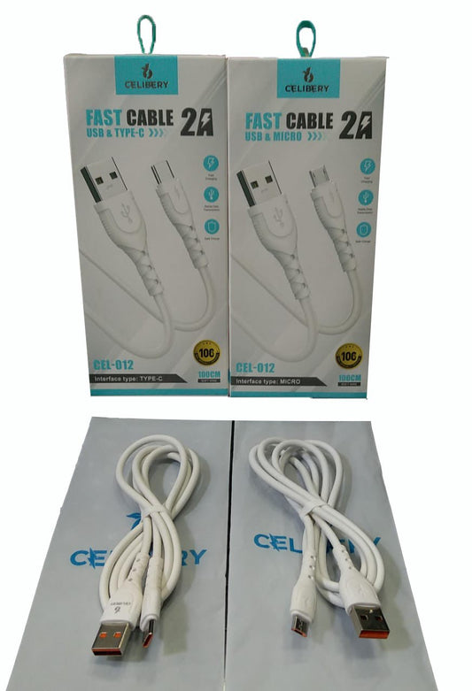 Celibery CEL-012 2A Fast Charging USB to Type-C Cable 1M - Win Bachat