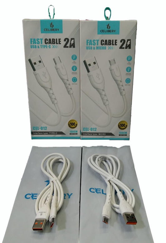 Celibery CEL-012 2A USB to Micro USB Fast Charging Cable 1M - Win Bachat