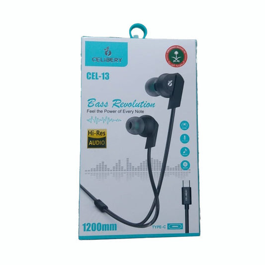 Celibery CEL-13 Bass Revolution Type-C Wired Headphones – 1200mm - Win Bachat