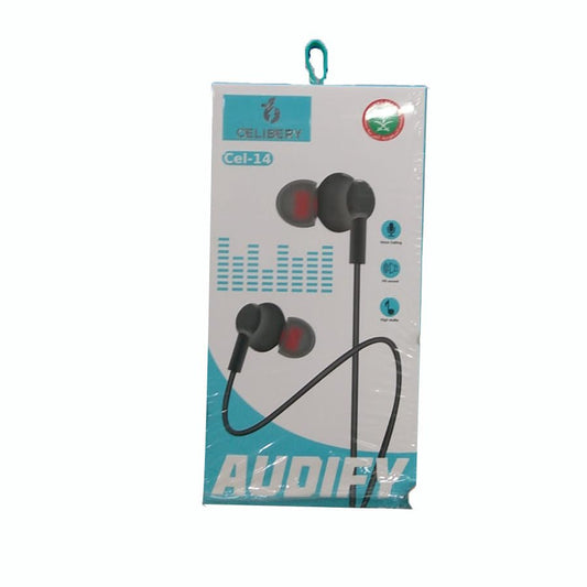 Celibery CEL-14 Audify Wired Earphones with Mic & High Bass - Win Bachat