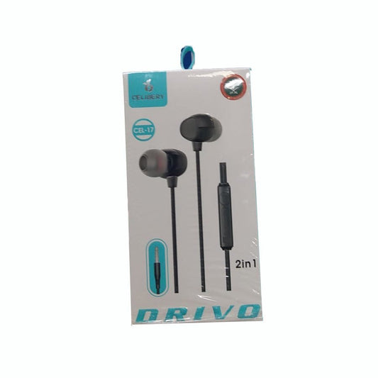 Celibery CEL-17 Drivo 2-in-1 Wired Earphones - Win Bachat