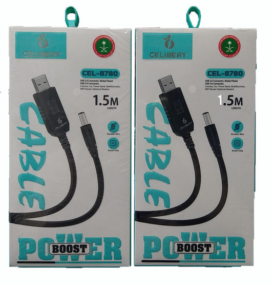 Celibery CEL-8780 4A USB Power Boost Cable 1.5M - Win Bachat