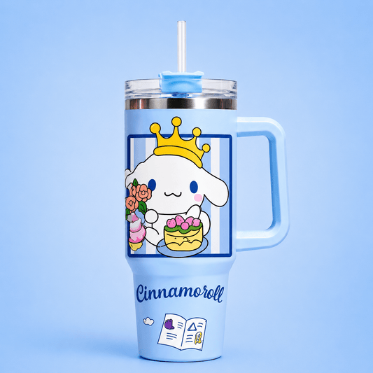 Cinnamoroll Blue Insulated Tumbler with Handle & Straw - Win Bachat