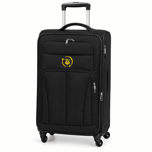 Classic Soft Shell Spinner Suitcase � Black - Win Bachat