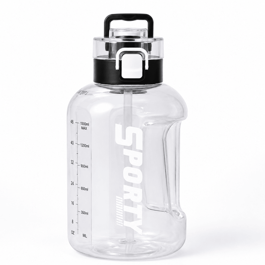 Clear Sports Water Bottle with Handle – 1500ml - Win Bachat