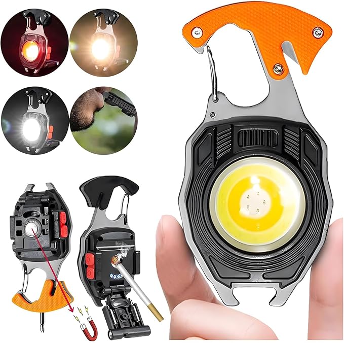 Cob keychain light with lighter - Win Bachat