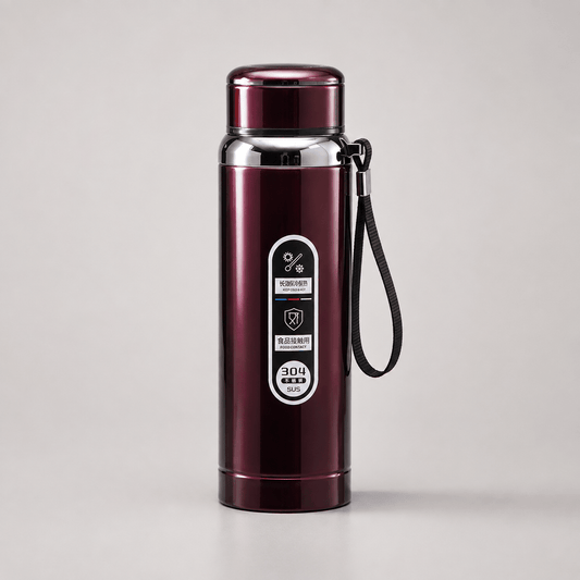 Coffee Brown Premium Travel Vacuum Flask - Win Bachat