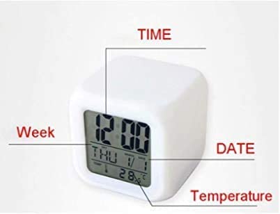 Colour Changing Alarm Clock (squre) - Win Bachat