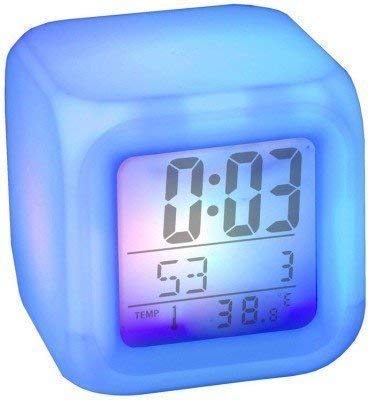 Colour Changing Alarm Clock (squre) - Win Bachat