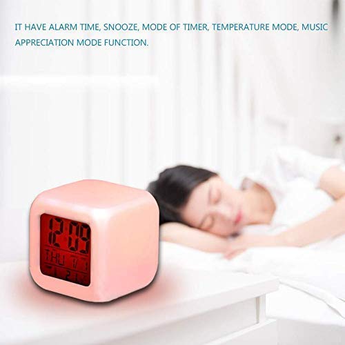Colour Changing Alarm Clock (squre) - Win Bachat