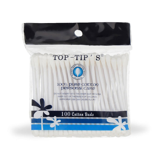 Cotton Buds (Plastic) - 100Pc (Tip Top) White - Win Bachat