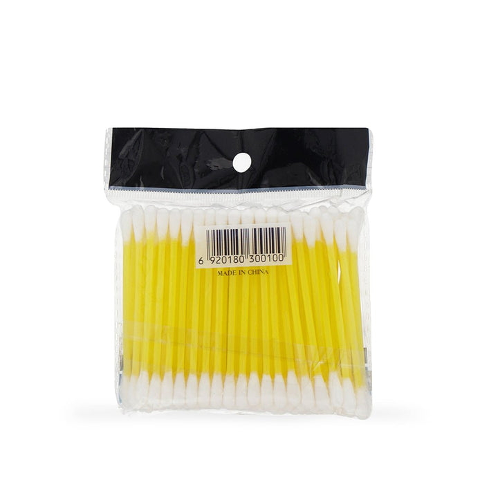 Cotton Buds (Plastic) - 100Pc (Tip Top) Yellow - Win Bachat