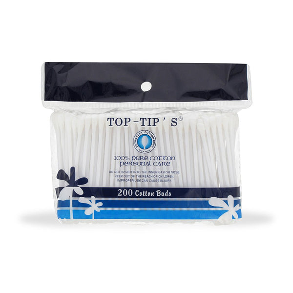 Cotton Buds Top Tip - 200Pc (Pouch) White - Win Bachat