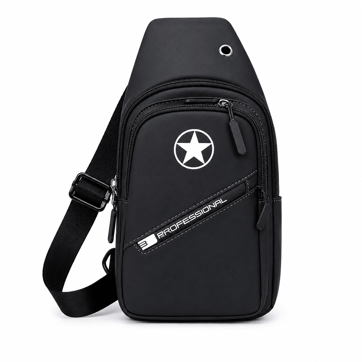 Cross Body Shoulder Bag Men Fashion Multifunction Travel Shoulder Bag - Black - Win Bachat
