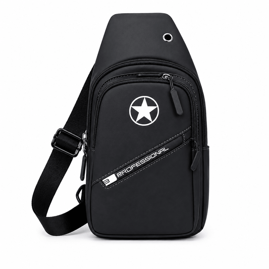 Cross Body Shoulder Bag Men Fashion Multifunction Travel Shoulder Bag - Black - Win Bachat