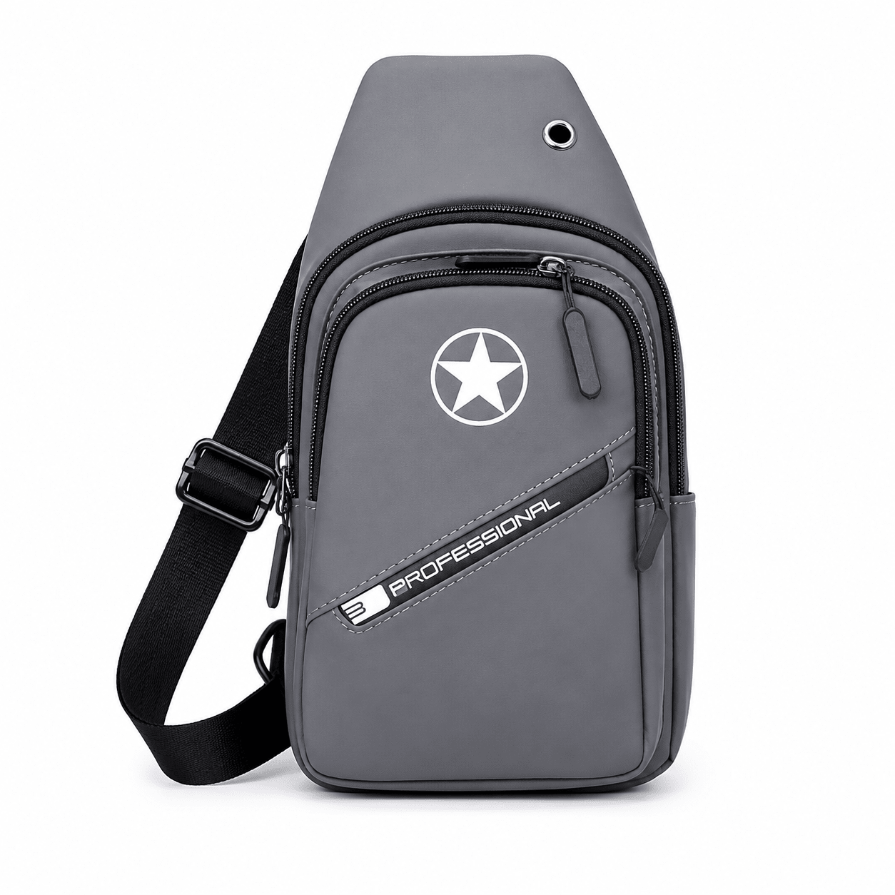 Cross Body Shoulder Bag Men Fashion Multifunction Travel Shoulder Bag - Gray - Win Bachat