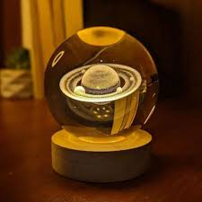 Crystal Ball Lamp (Saturn) - Win Bachat