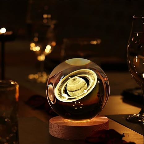 Crystal Ball Lamp (Saturn) - Win Bachat