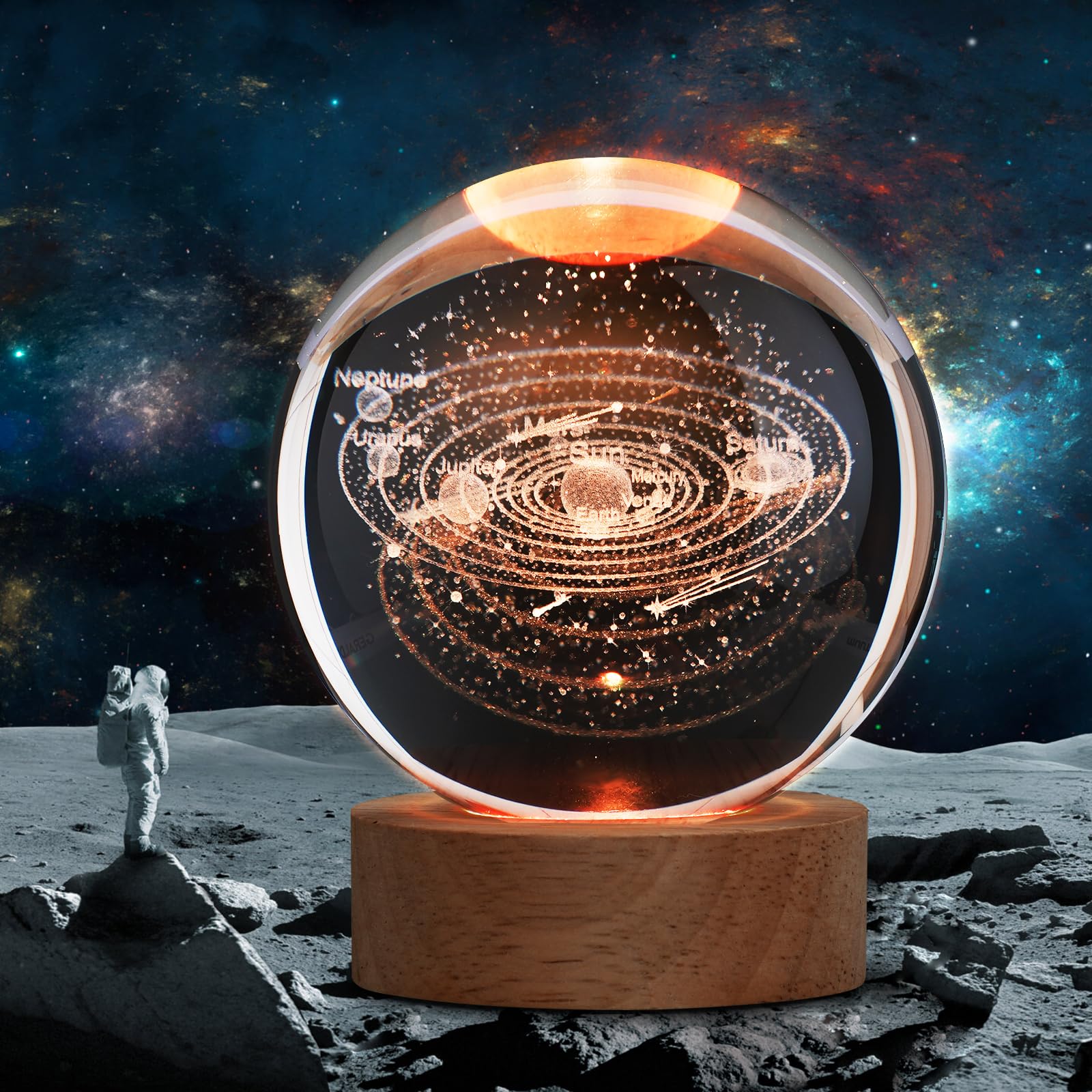 Crystal Ball Lamp (Solar System) - Win Bachat