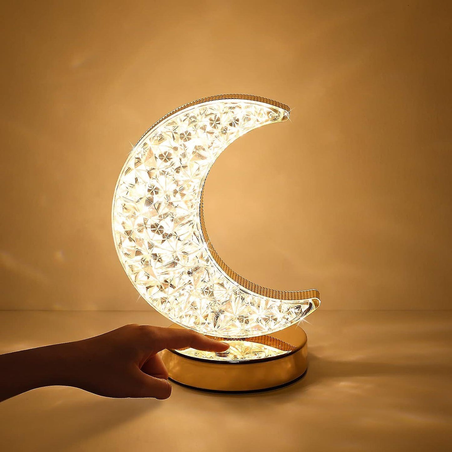 Crystal Moon Table Lamp - Win Bachat