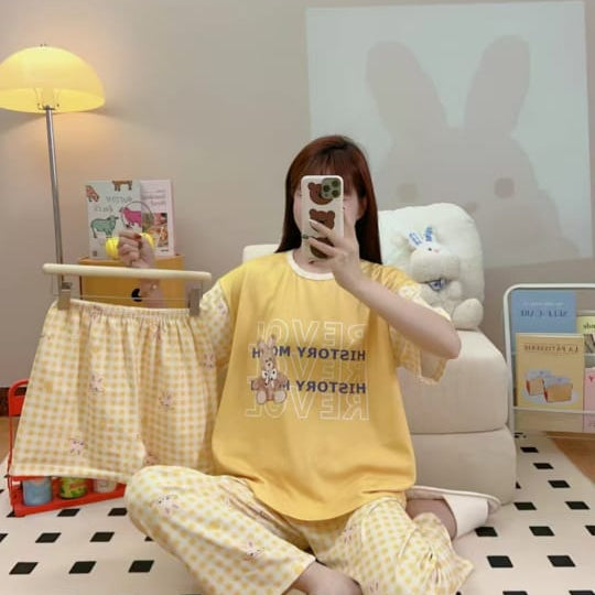 CUTE GIRLS 3 PCS NIGHTWEAR (THAILAND) - MALAI COTTON - Win Bachat